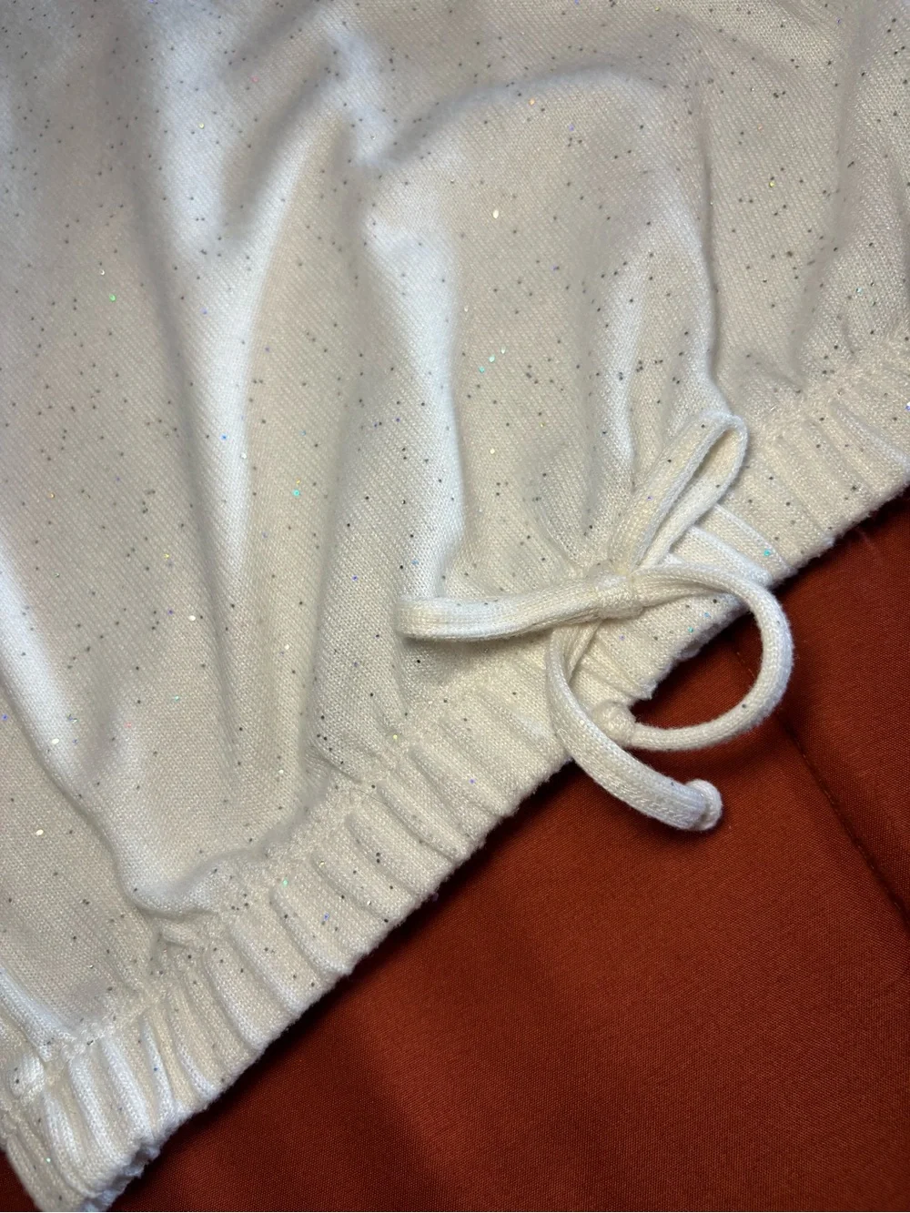 It's Our Time White Hooded Sweatshirt with Multicolor Sequin 'SHINE'